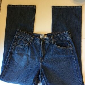 Levi Strauss Signature Stretch Low Rise Bootcut Classic Blue Denim Jeans Size 14
